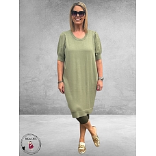 KAFFE CURVE Knit Dress Lizzy Green